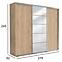 Schrank Alicja 278cm Spiegel Kraft Golden/Weiß,2