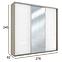 Schrank Amelia 278cm Spiegel Eiche Sonoma/Weiß,2