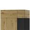 Schrank Lucas 70 Eiche Artisan/Schwarz Mat,6