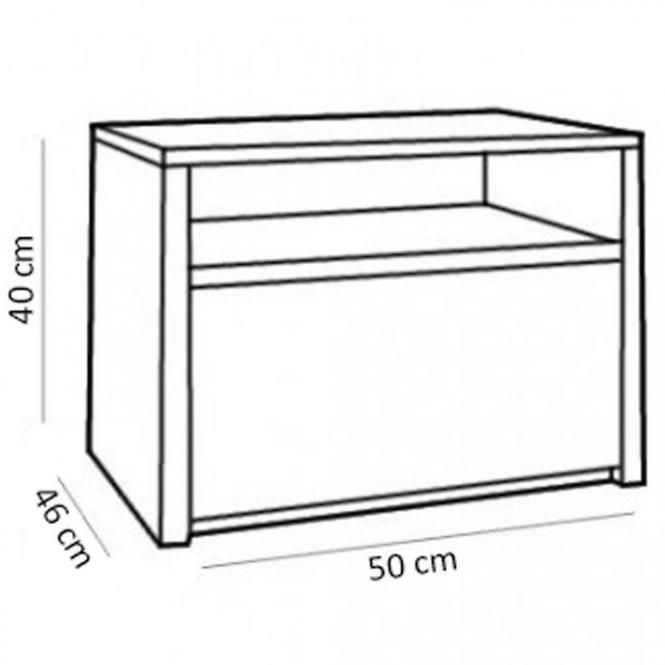 Nachttisch Montana 50cm Eiche, SN 