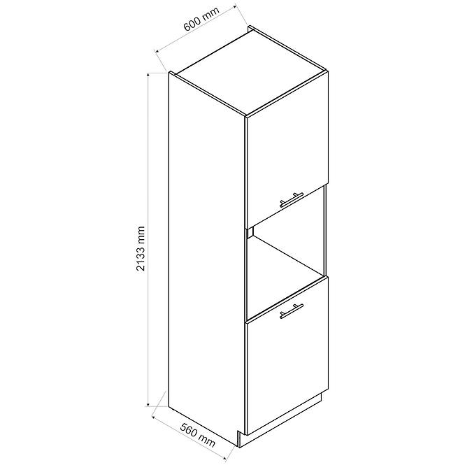 Küchenzeile Paula Weiß D60 Pk Links Bb