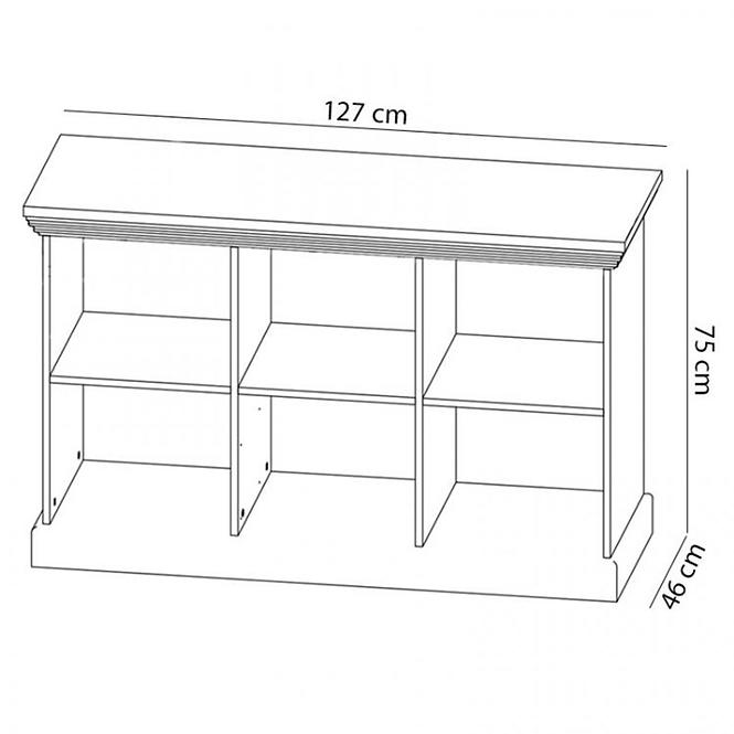 Regal Royal 127cm Kiefer Nord/Eiche, RN