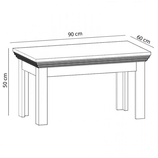 Couchtisch Royal 90cm Kiefer Nord/Eiche, LN