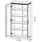 Vitrine Royal 87cm Kiefer Nord/Eiche, WS,2