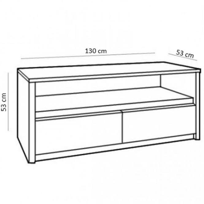 Tv Tisch Montana 130cm Eiche Lefkas