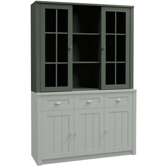 Vitrine Prowansja 130cm Green, W2D