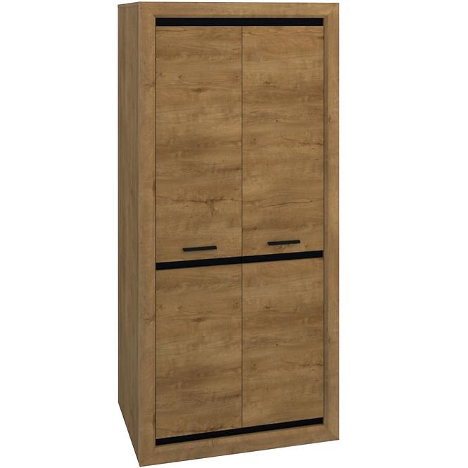 Schrank Baltica 92cm Eiche Lefkas + Schwarz