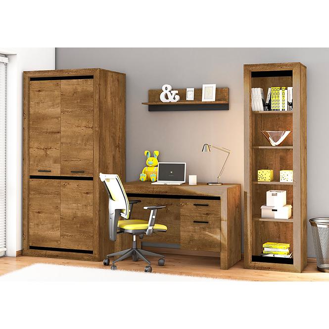Schrank Baltica 55cm Eiche Lefkas + Schwarz