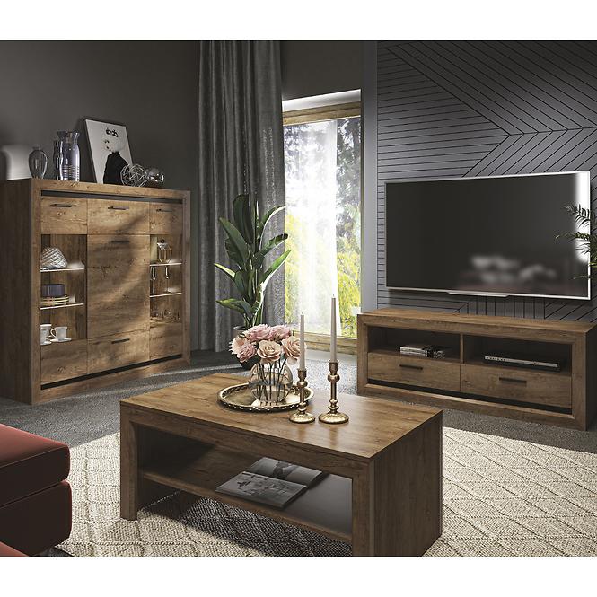 Schrank Baltica 55cm Eiche Lefkas + Schwarz