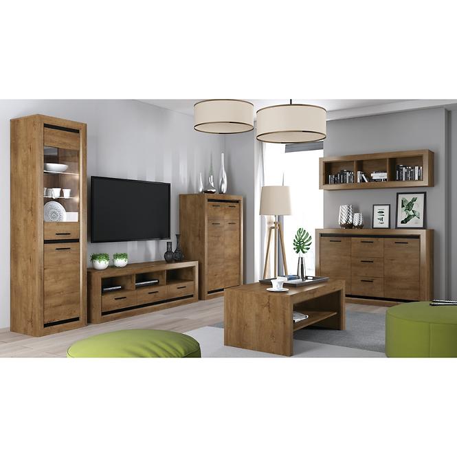 Schrank Baltica 55cm Eiche Lefkas + Schwarz