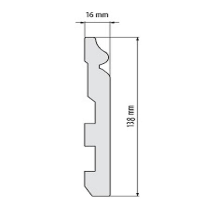 Sockelleiste LPC-24-101 Weiss Matt