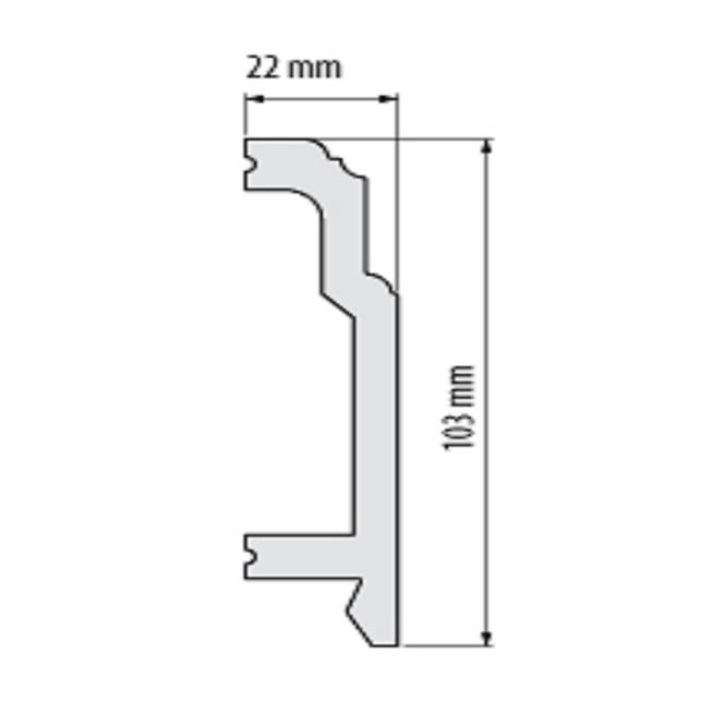 Sockelleiste LPC-26-101 Weiss Matt