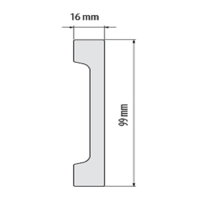 Sockelleiste LPC-29-101 Weiss Matt
