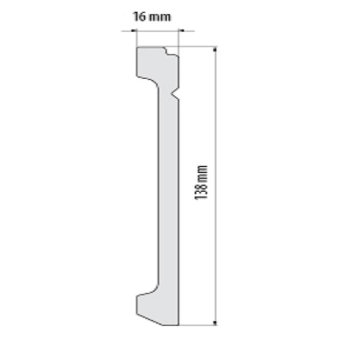 Sockelleiste LPC-30-101 Weiss Matt