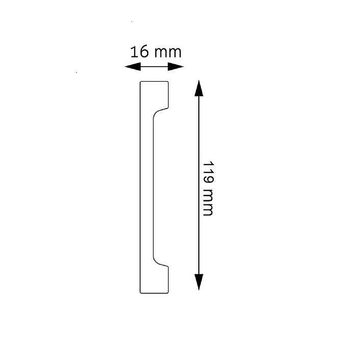 Sockelleiste LPC-31-T101 Weisser Satin