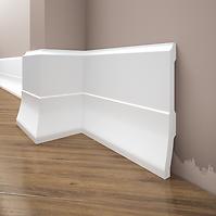 Sockelleiste LPC-35-T101 Weisser Satin