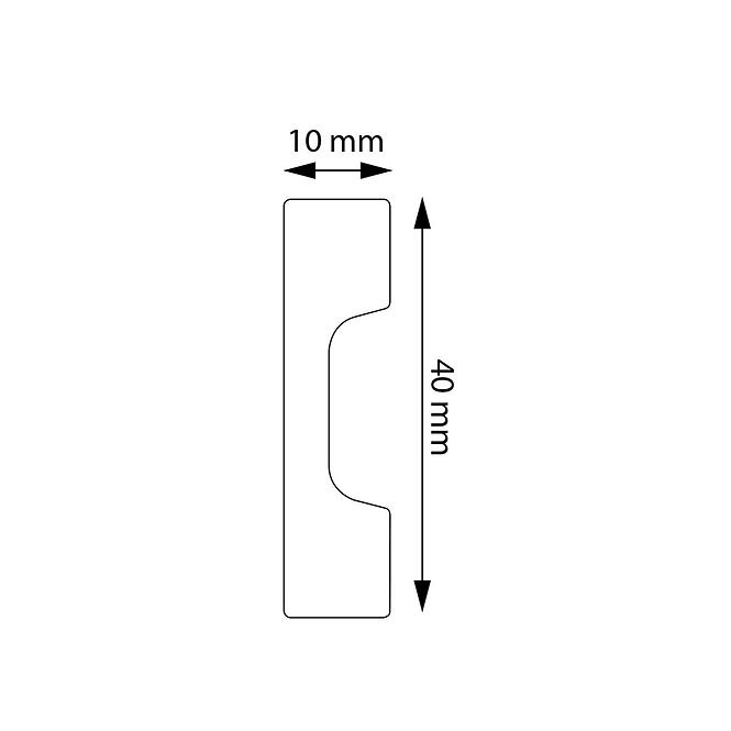 Sockelleiste LPC-36-T101 Weisser Satin