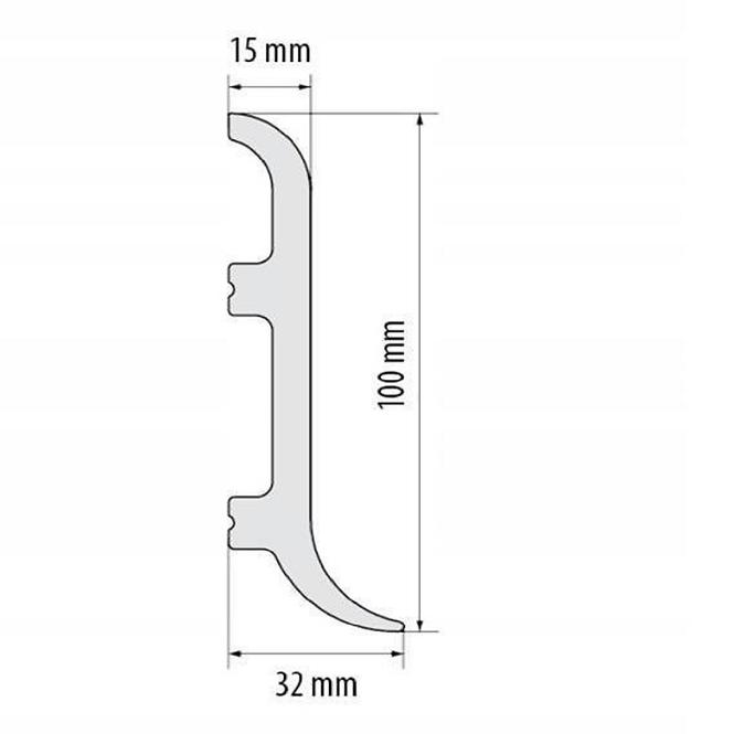 Sockelleiste LPC-40-101 Weiss Matt