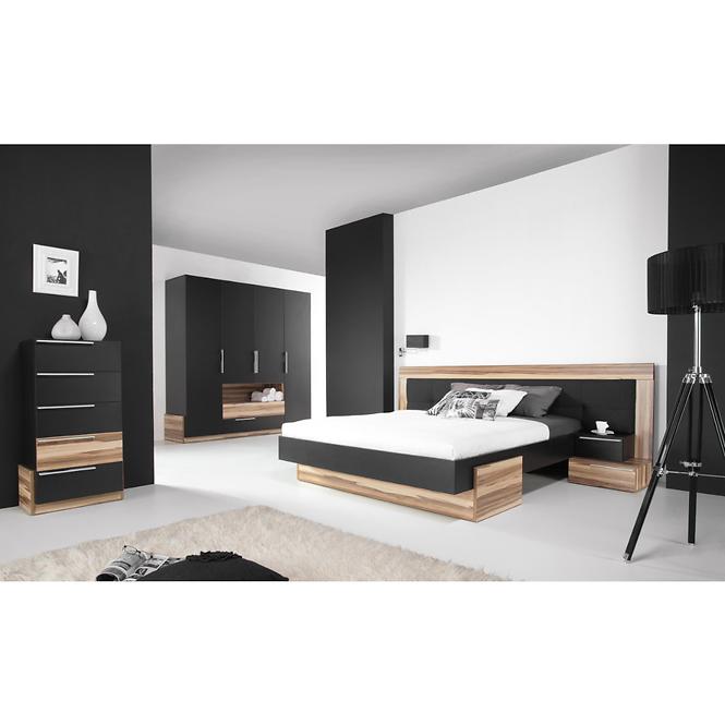 Schrank Morena 210cm Schwarz/Baltimore