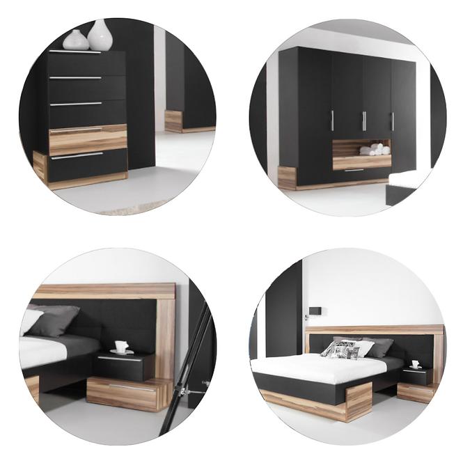 Schrank Morena 210cm Schwarz/Baltimore