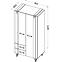 Schrank Lofter 90cm Eiche Wot/Beton Mill,2