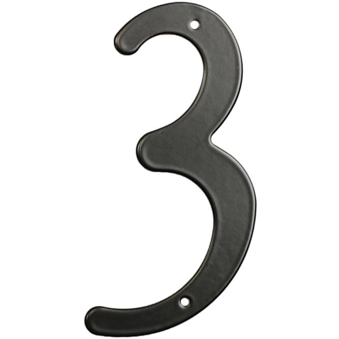 Aluminium Nummer 2d schwarz rn.105hr.3.AL.c            