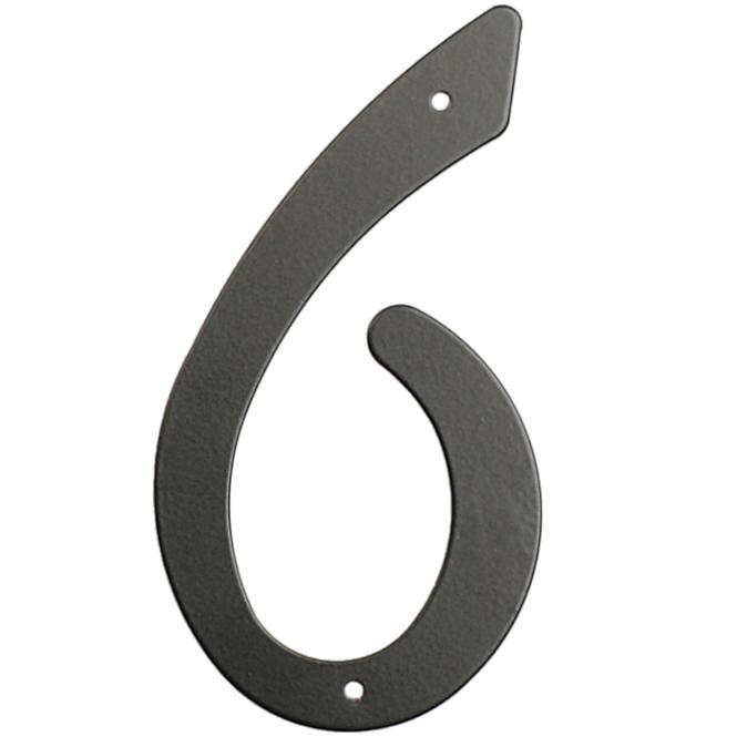 Aluminium Nummer 2d schwarz rn.105hr.6.AL.c           