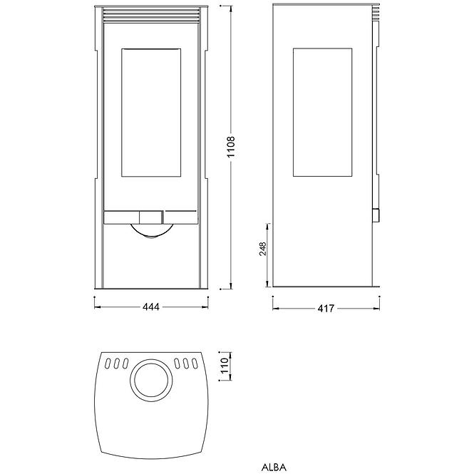 Kaminofen Alba 9,5 KW Eco Design