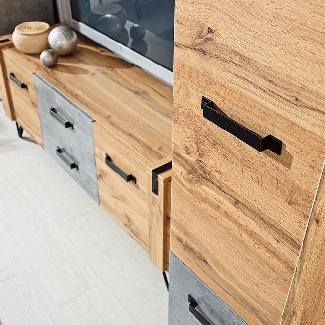 Regal Lofter 90cm Eiche Wot/Beton Mill