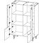 Regal Lofter 90cm Eiche Wot/Beton Mill,3