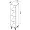 Regal Lofter 35cm  Eiche Wot/Beton Mill,2