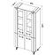 Vitrine Lofter 90cm Eiche Wotan/Beton Mill,2