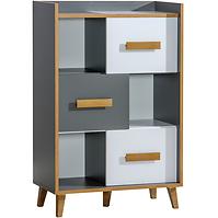 Regal Werso 90cm Eiche Riviera/Wiess Bryl/Antrac
