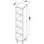 Regal Werso 35cm Eiche Riviera/Wiess Bryl/Antrac,2
