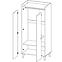 Schrank Werso 90cm Eiche Riviera/Wiess Bryl/Antrac,2