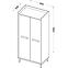 Schrank Werso 90cm Eiche Riviera/Wiess Bryl/Antrac,3