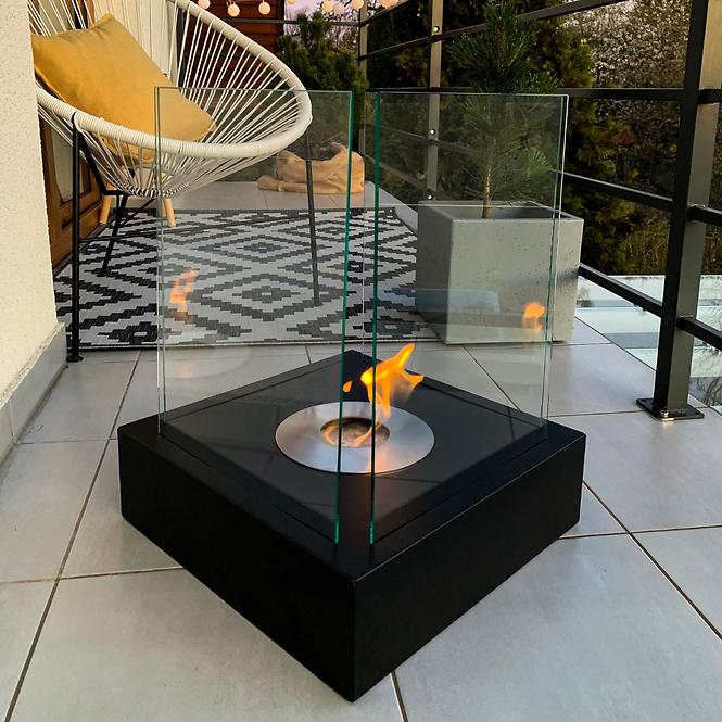 Bio Kamin Sunset Garden Schwarz strukturell