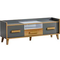 Tv Tisch Werso 160cm Eiche Riviera/Weiß Bryl/Antrac