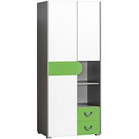 Schrank Futuro 80cm Grün/Weiß/Grafit