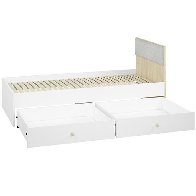 Bett Elmo 90cm Weiß/Buche Fjord