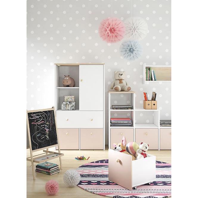 Bett Elmo 90cm Weiß/Buche Fjord