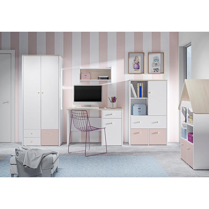 Bett Elmo 90cm Weiß/Buche Fjord