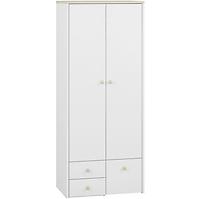 Schrank Elmo 80cm Weiß/Buche Fjord