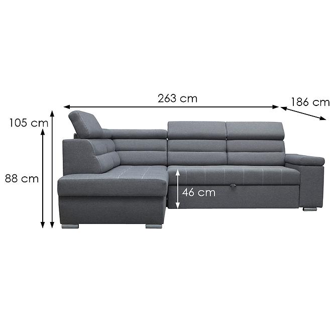 Ecksofa William L look 10 SZ
