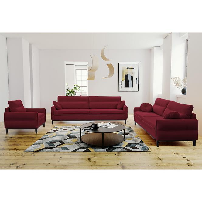 Sitzgarnitur Bellano 3/2/1 Burgundy-Kronos 20