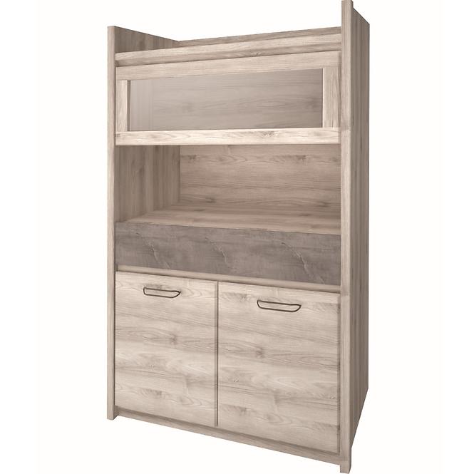 Vitrine Axer 97cm Kastanie Nairobi/Onyx