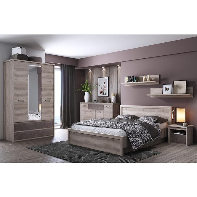 Bett Axer 90cm Kastanie Nairobi/Onyx