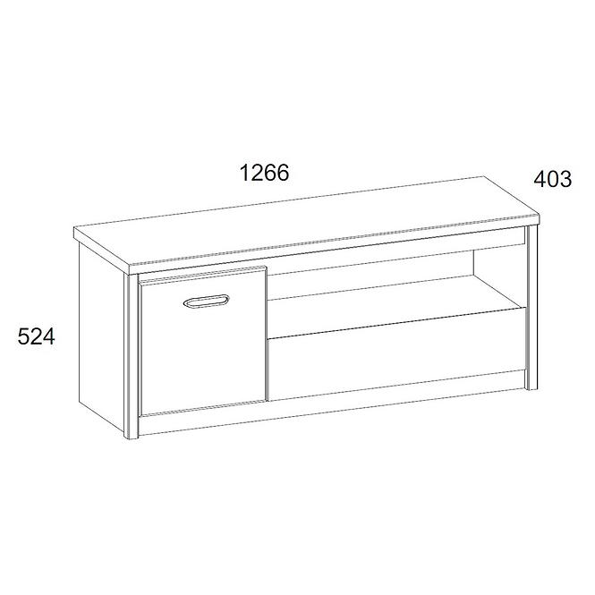 Tv Tisch Axer 130cm Kastanie Nairobi/Onyx
