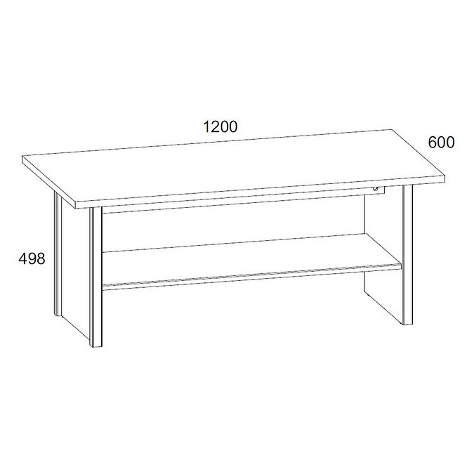 Couchtisch Axer 120cm Kastanie Nairobi/Onyx