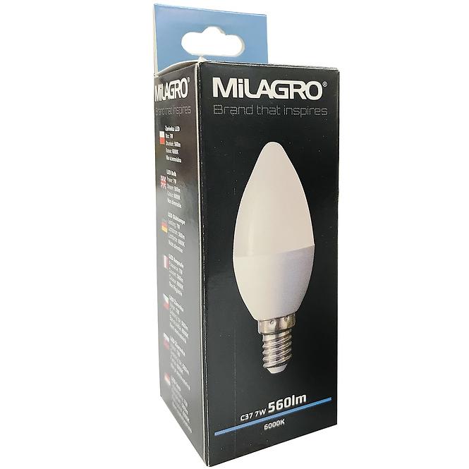 Glühbirne LED CANDLE 7W E14 6000K 395 MILAGRO